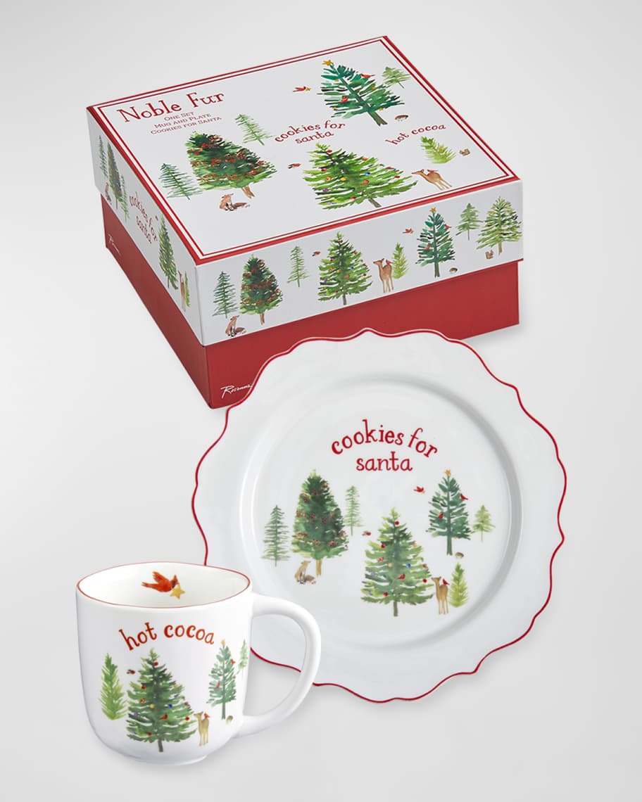 Cookies for santa plate set on sale