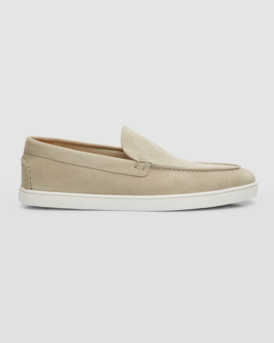 Christian Louboutin Men's Varsiboat Red Sole Leather Boat Shoes