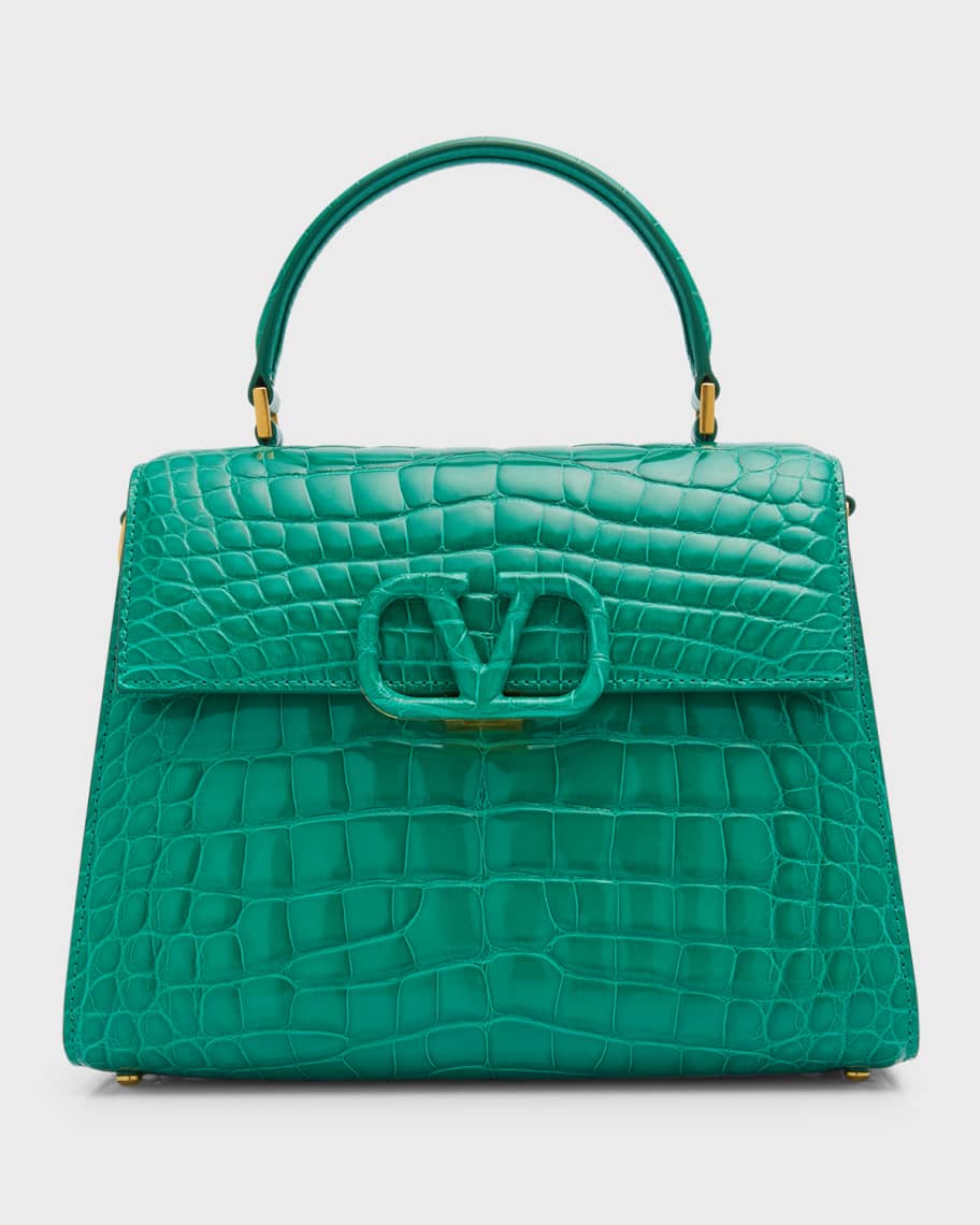 Valentino Garavani VSLING Large Crocodile Top-Handle Bag