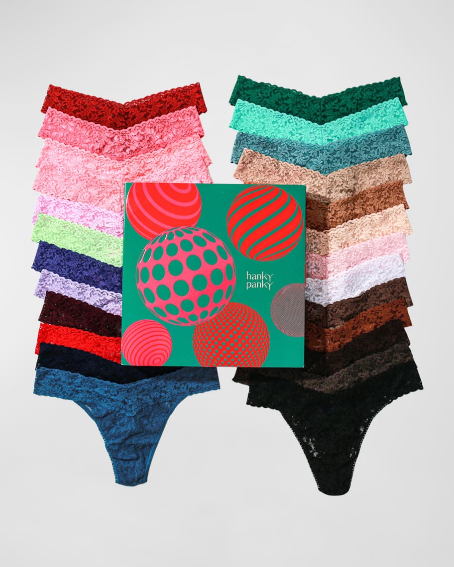 Hanky Panky Original Rise Lace Thong Advent Calendar Neiman Marcus