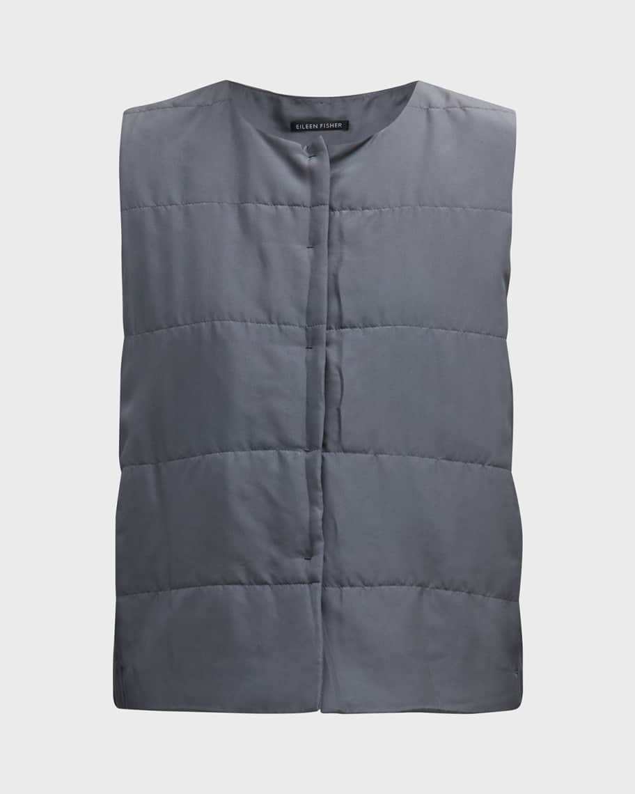 Eileen fisher down puffer vest shop
