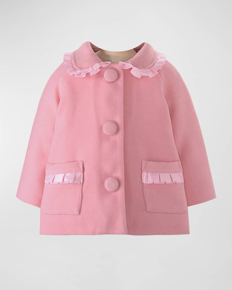 Rachel Riley Girl's Pink Ribbon Trim Jacket, Size 6M-24M | Neiman Marcus