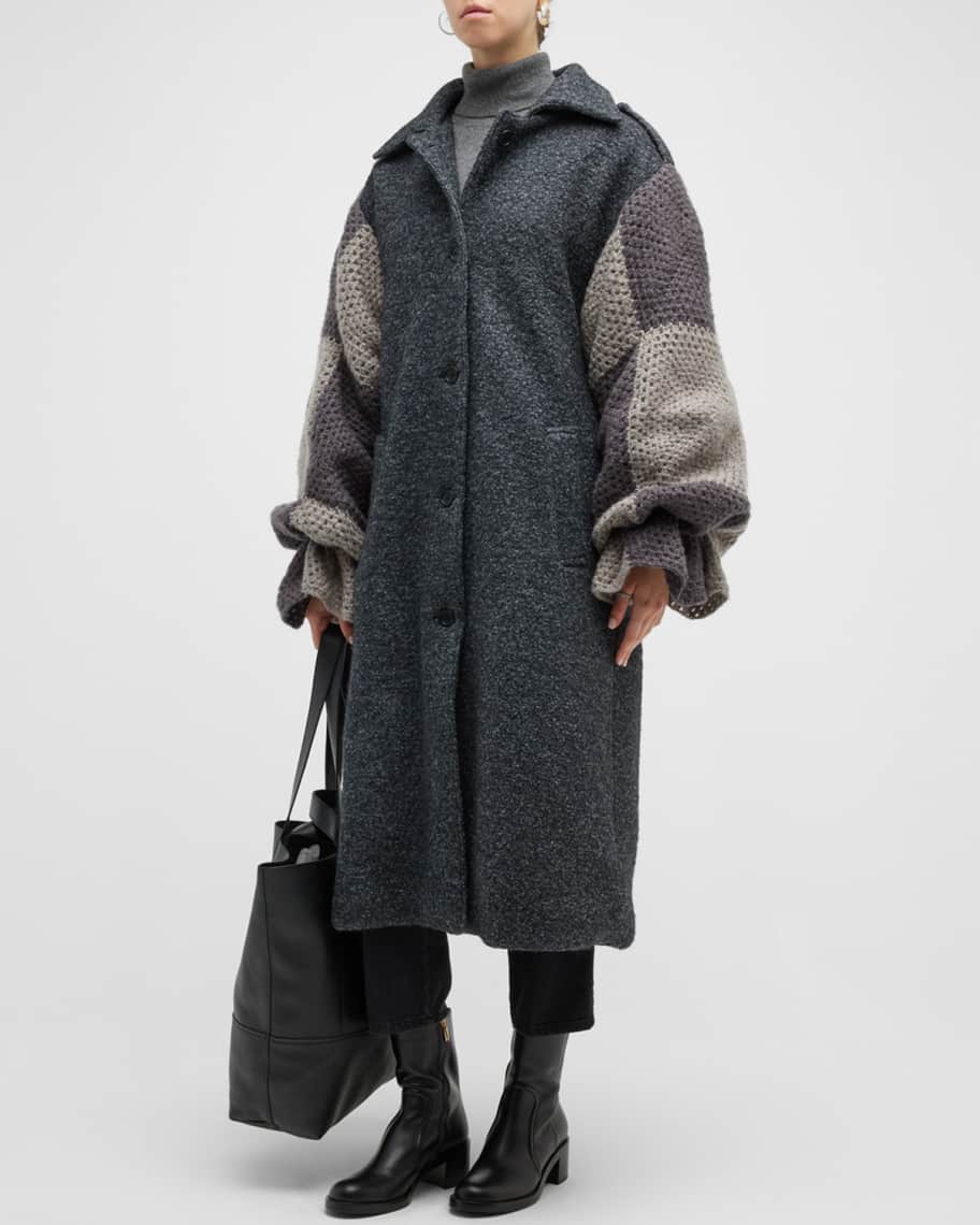 Crochet trench coat deals