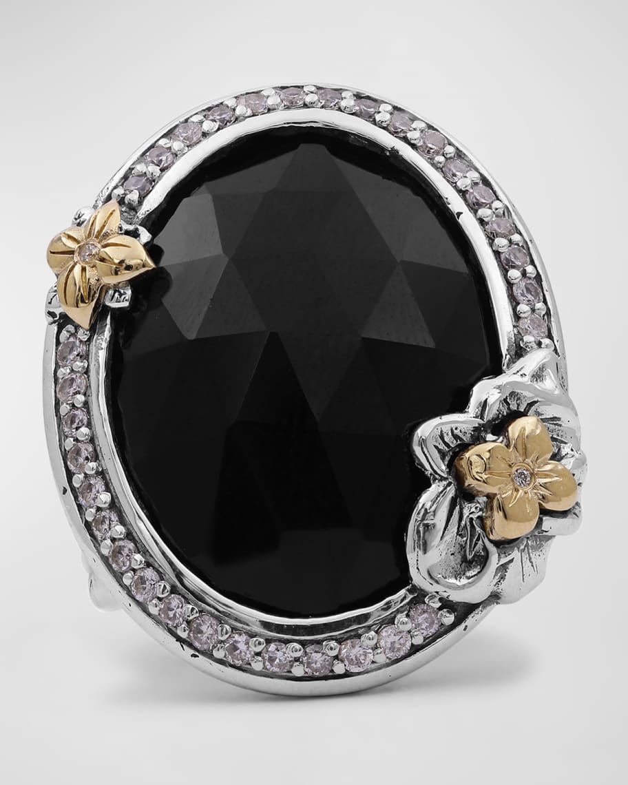 Stephen Dweck Garden of Stephen Faceted Black Onyx Ring in