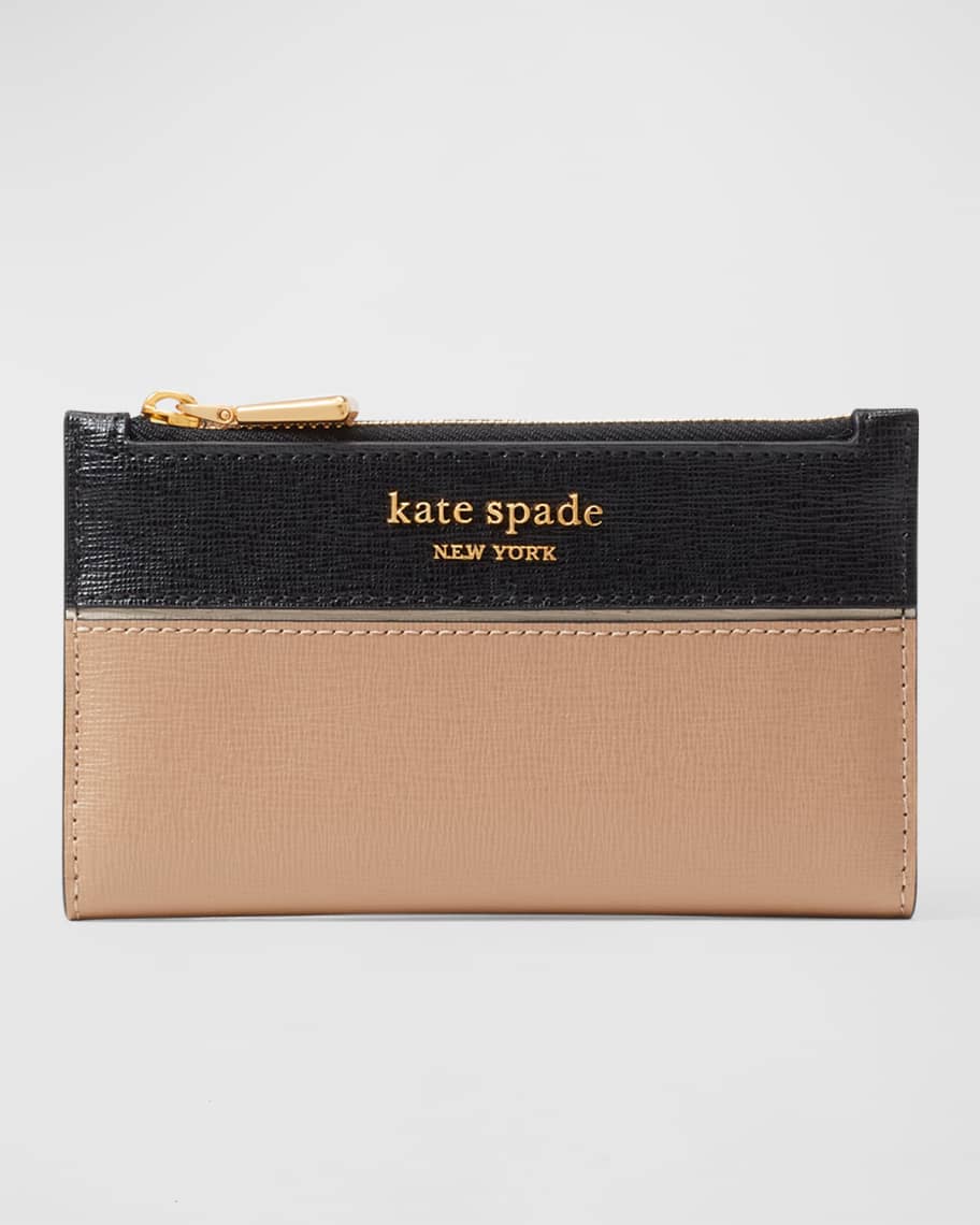 kate spade new york small bifold bicolor leather wallet