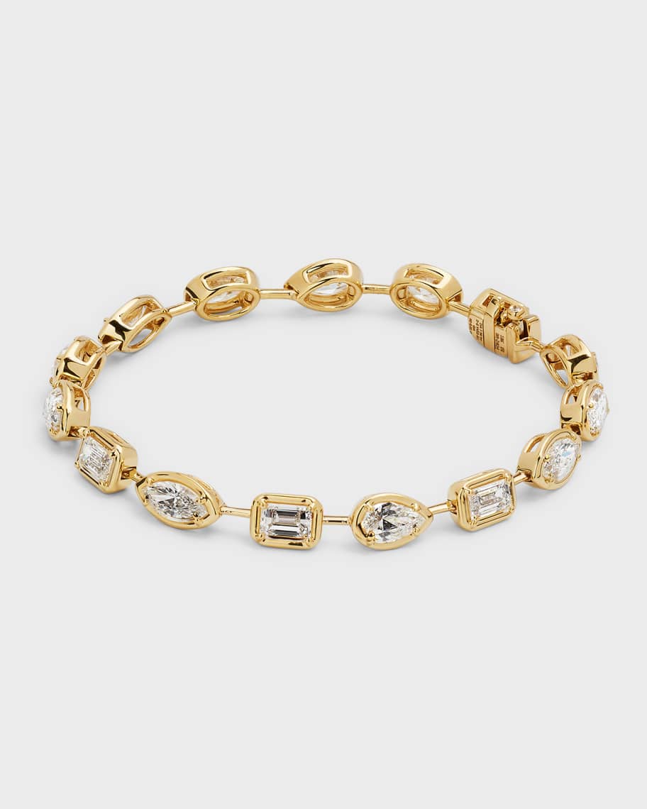 Gold diamond bar bracelet clearance
