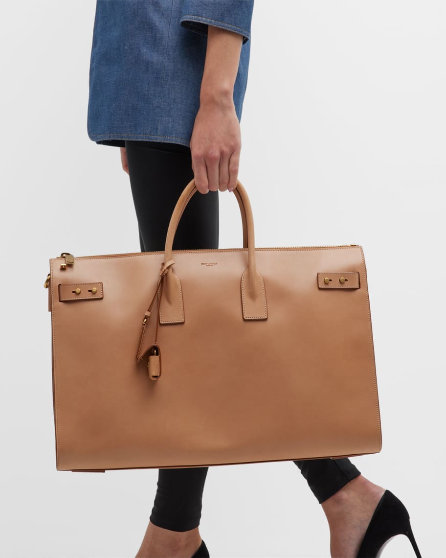 Image 2 of 6: Sac De Jour Zip Leather Duffel Bag