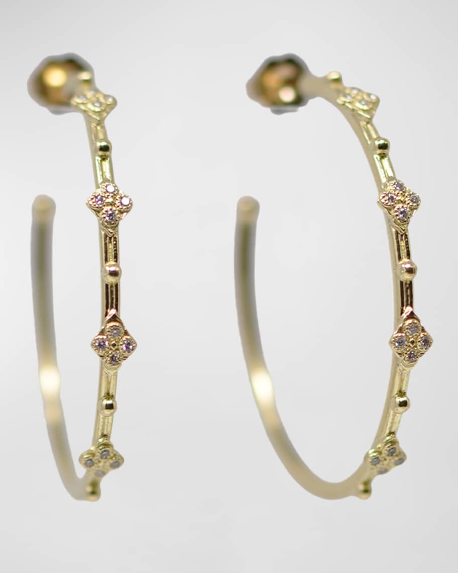Diamond & Blackened Two-Tone Crivelli Hoop Earrings main image 1