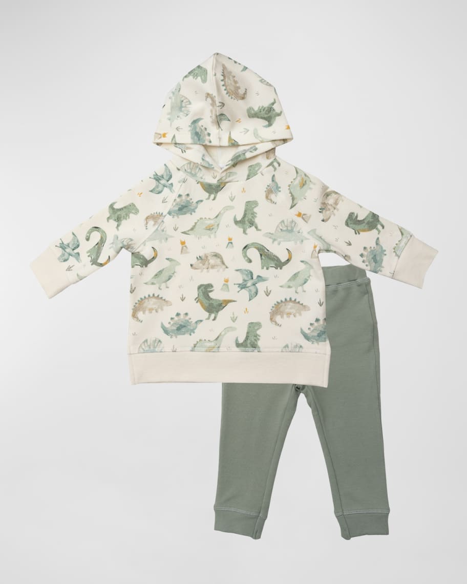 Angel Dear Boy's DinoPrint French Terry Hoodie, Size 6M24M Neiman