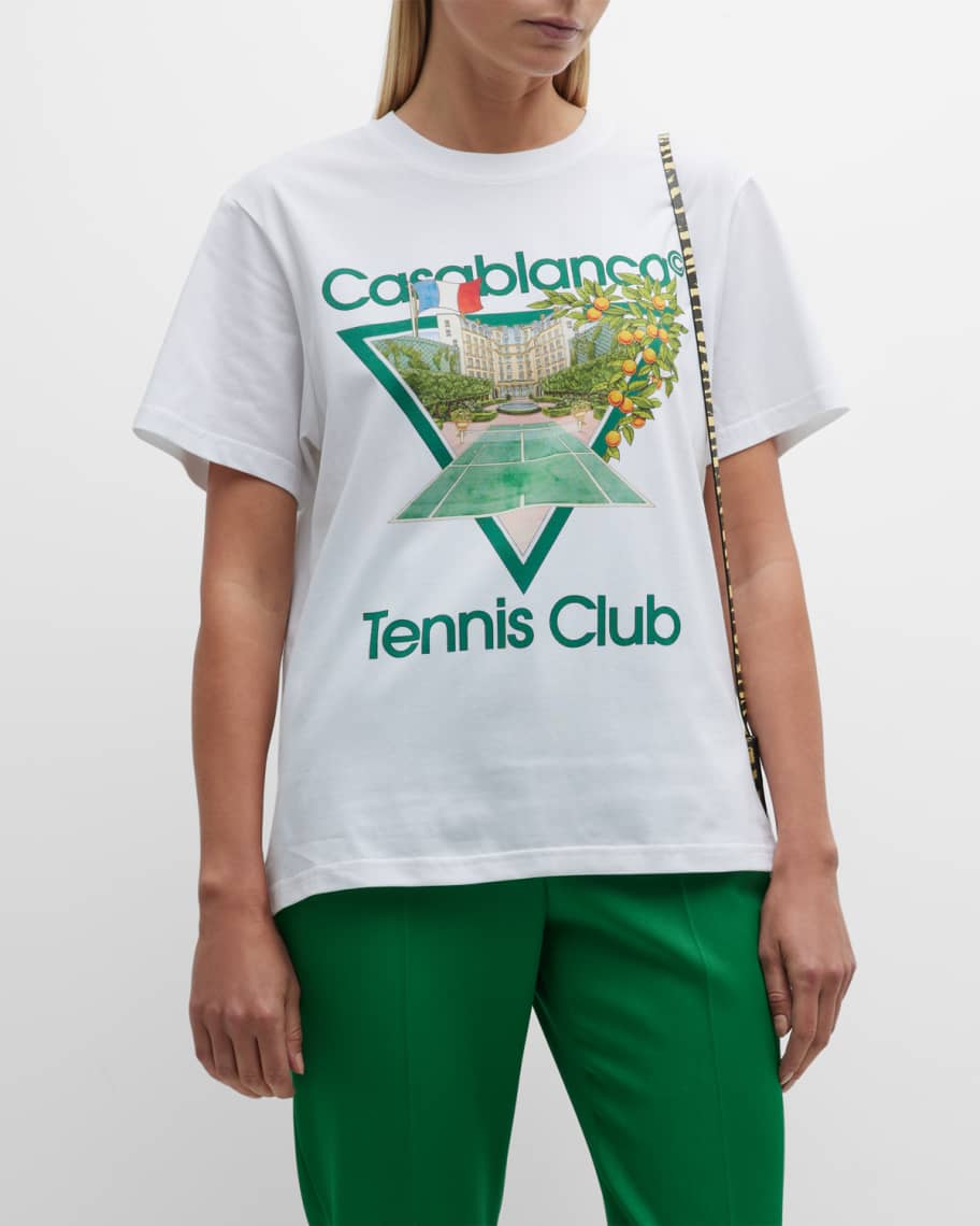 CASABLANCA Tennis Club Icon-Print T-Shirt | Neiman Marcus