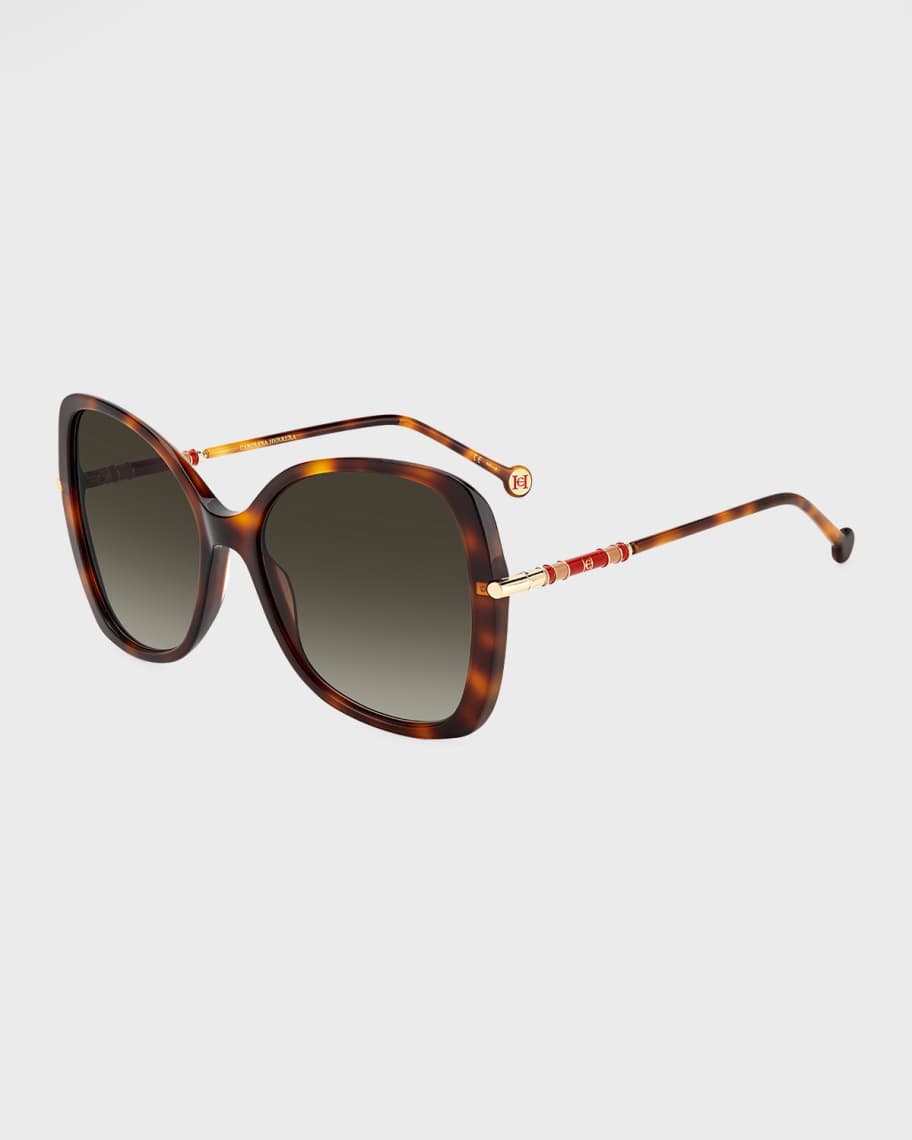 Carolina Herrera Brown Acetate Sunglasses main image 1
