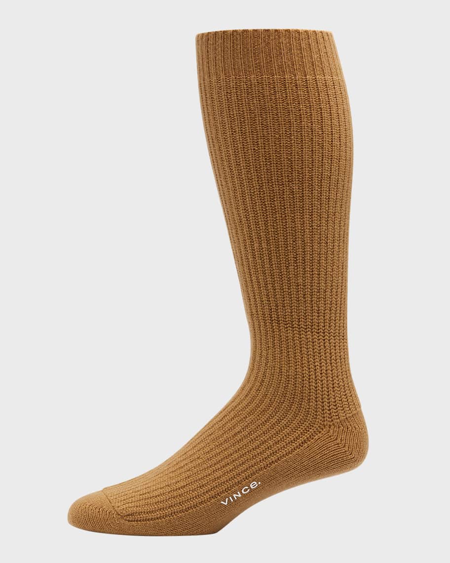 Vince Men's WoolCashmere Knit Crew Socks Neiman Marcus