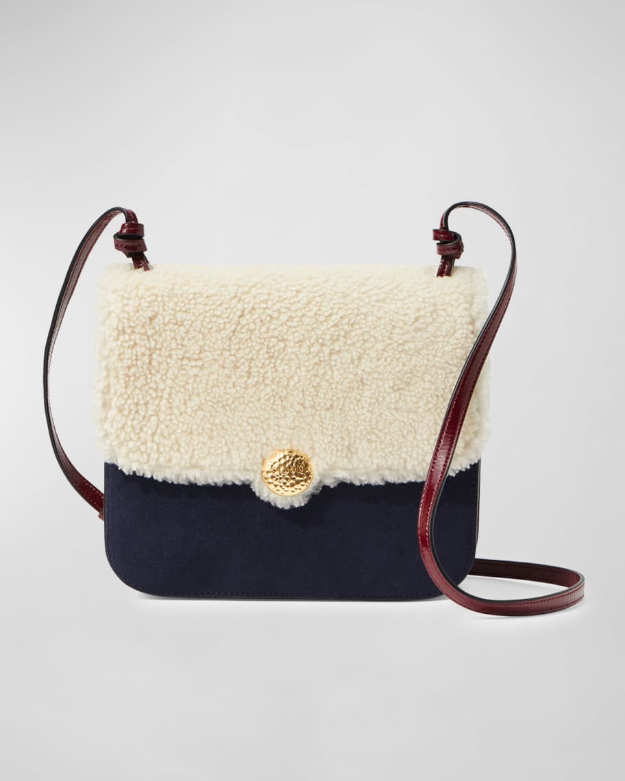 Staud Tess Lamb Shearling Crossbody Bag