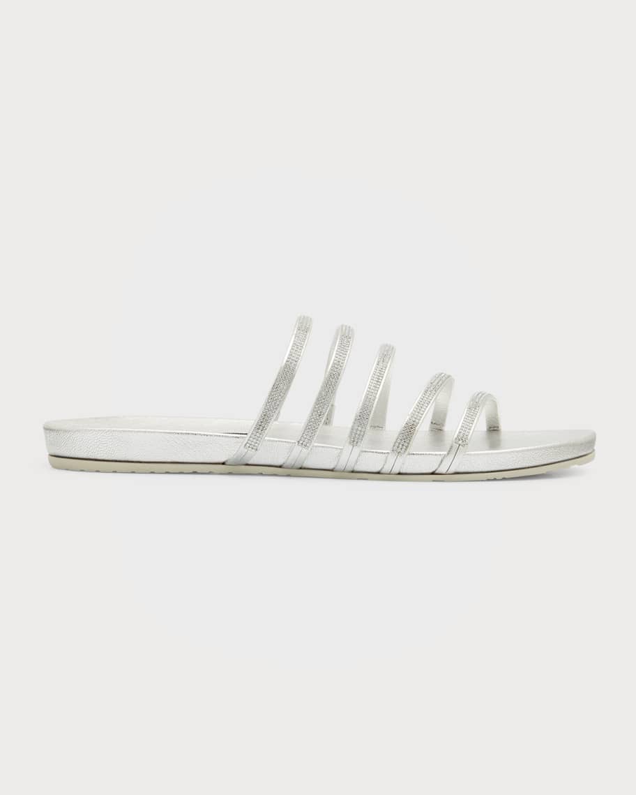 Pedro Gala Easy Metallic Slide Sandals |