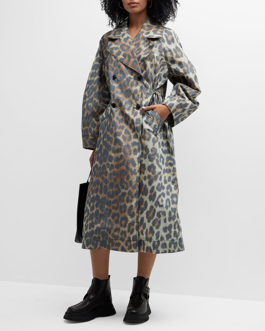 Ganni leopard hot sale raincoat