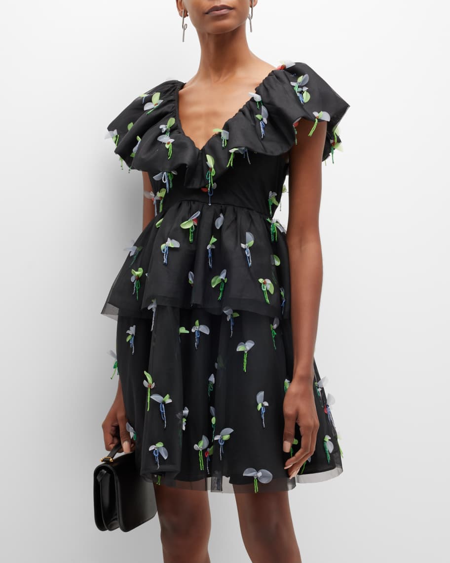 Ganni bliss mini dress hotsell