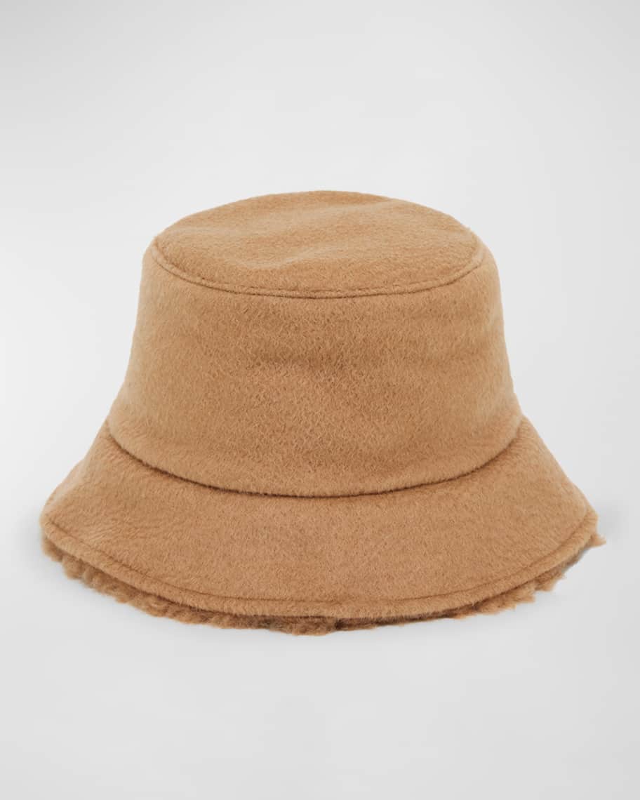 Max Mara Teddy Cashmere-Blend Bucket Hat | Neiman Marcus