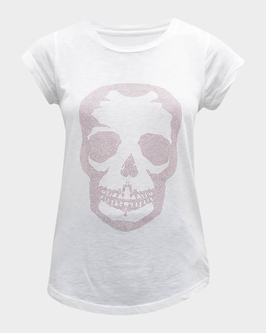 Zadig Voltaire Skull Strass Short Sleeve T Shirt Neiman Marcus
