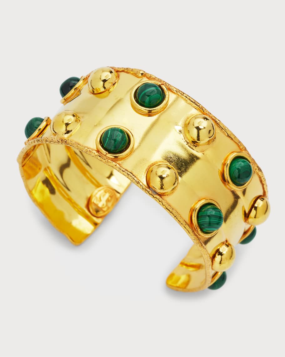 Malachite Massai II Stone Cuff