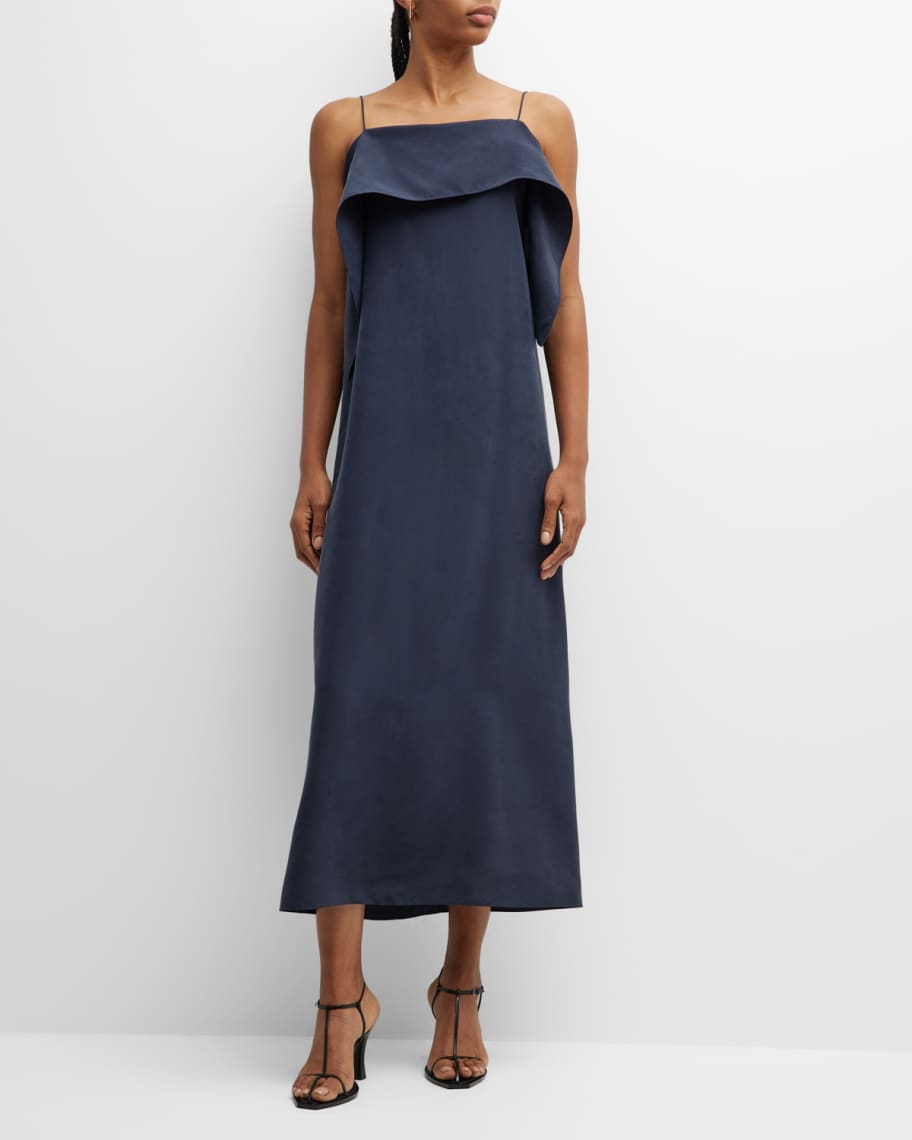 Toteme Draped Silk Cami Dress | Neiman Marcus