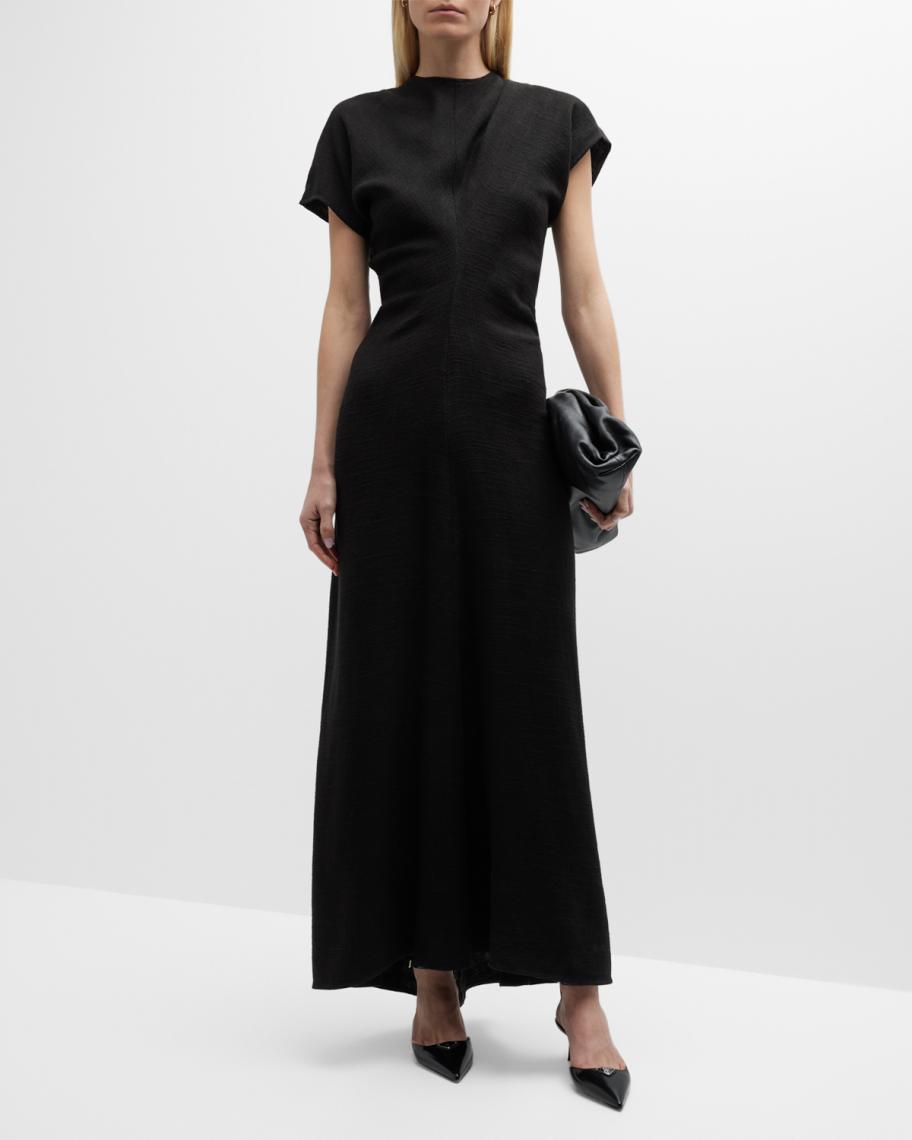 chinese dress ladies Slouch waist dress pearl  TOTEME