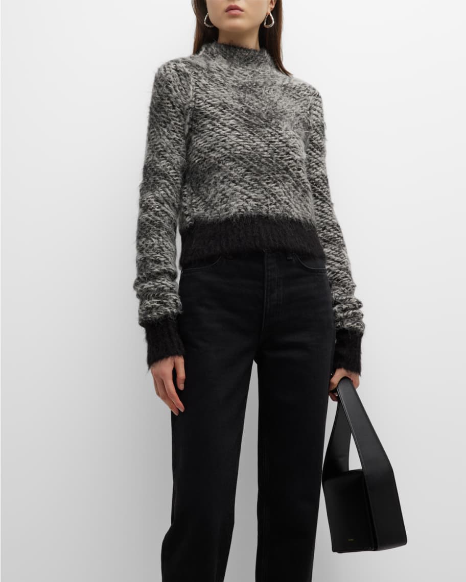 Rag & Bone Edith Reversible Wool-Blend Mock-Neck Sweater | Neiman Marcus