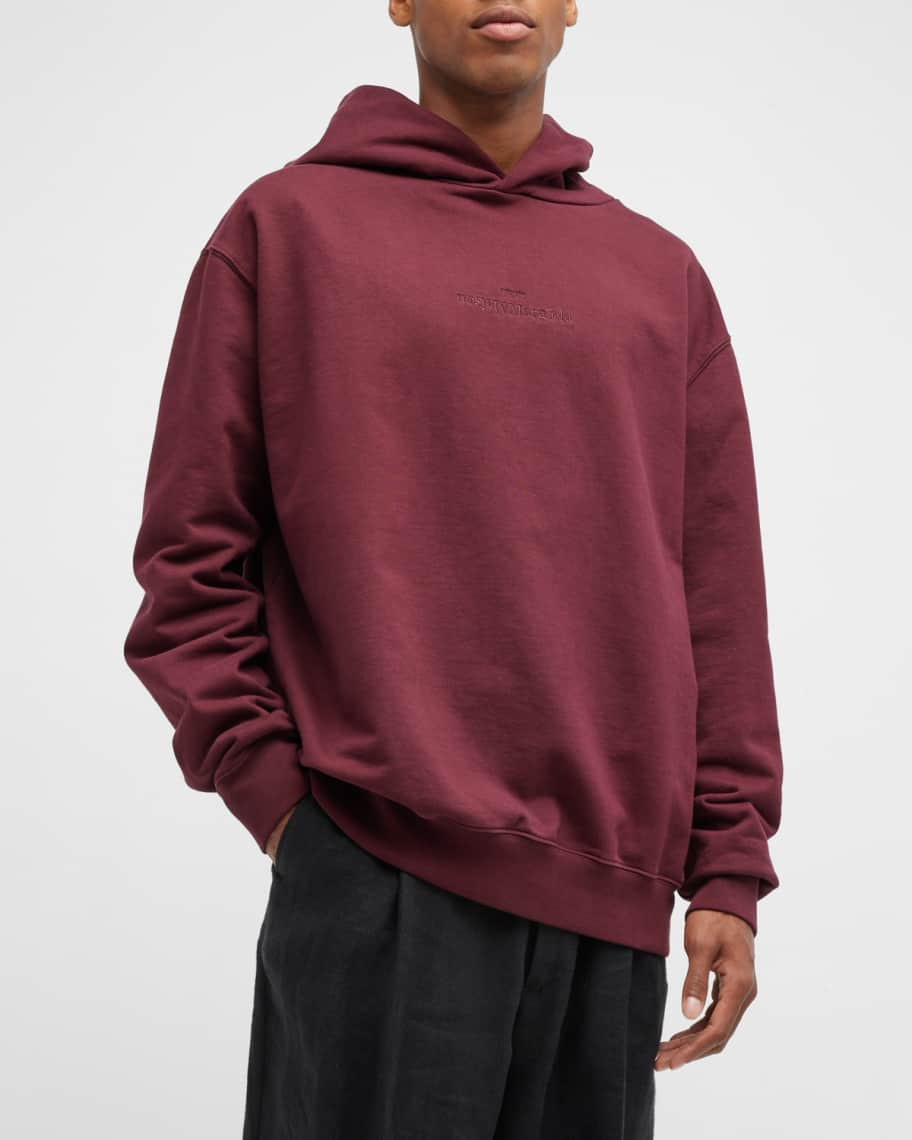 Maison Margiela Men's Oversized Reverse-Logo Hoodie | Neiman Marcus