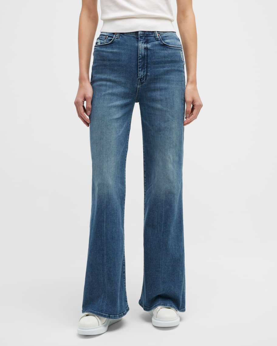 MOTHER The Roller Skimp High-Rise Wide Jeans | Neiman Marcus