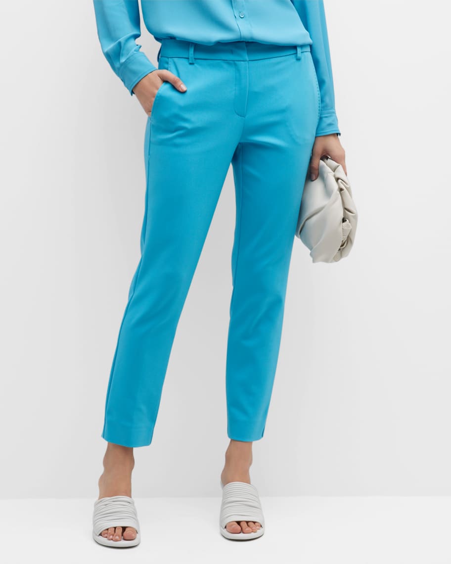 Marella Anversa High-Rise Stretch Ankle Trousers | Neiman Marcus