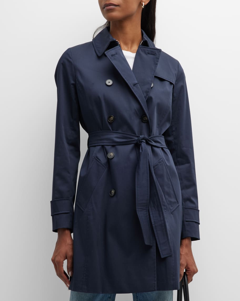 Marella Mescal Belted Double-Breasted Trench Coat | Neiman Marcus
