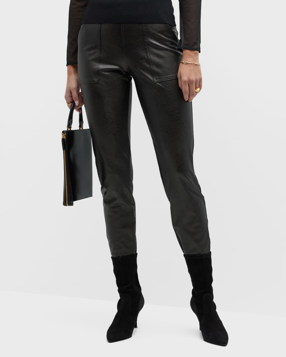 Spanx Leather-Look Pull-On Jogger Neiman