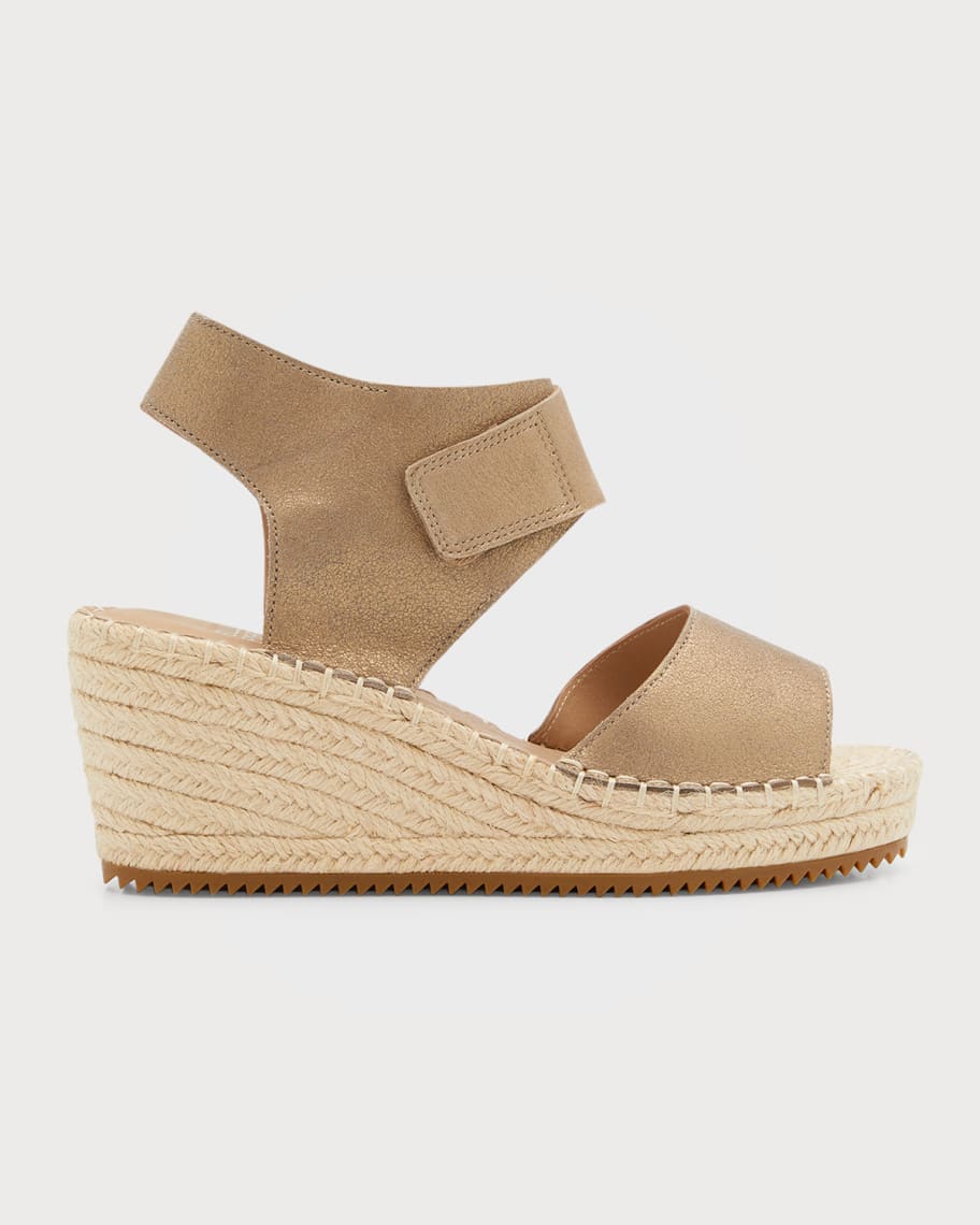 Eileen Fisher Weslia Metallic Wedge Espadrille Sandals | Neiman Marcus