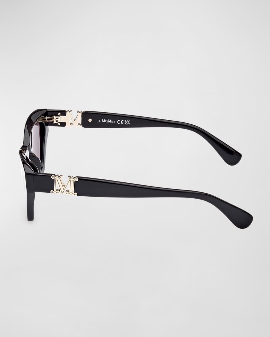Image 2 of 3: Monogram Acetate Cat-Eye Sunglasses