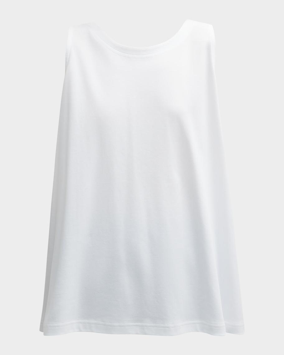 Eskandar A-Line Round-Neck Long Shell Top | Neiman Marcus