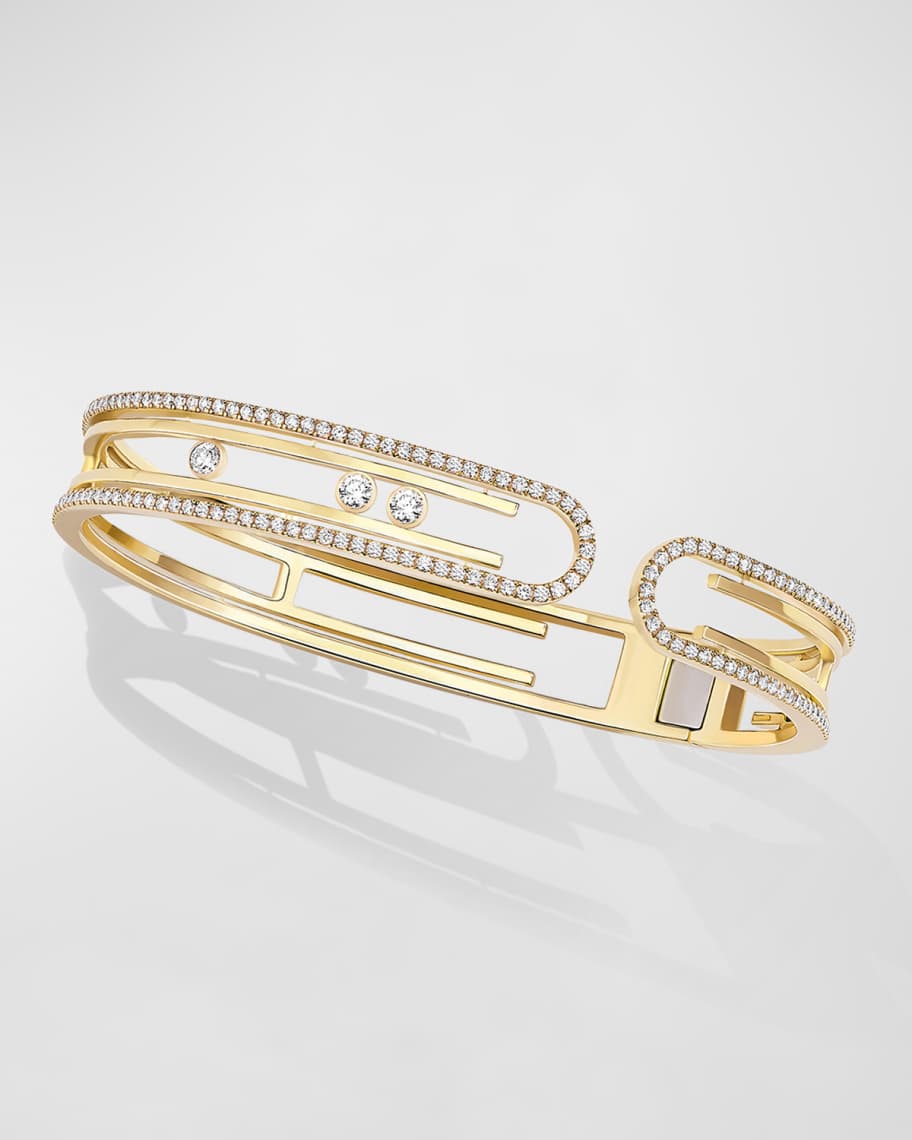 Messika Move 10th 18K Yellow Gold Diamond Bangle Bracelet, Size Small ...