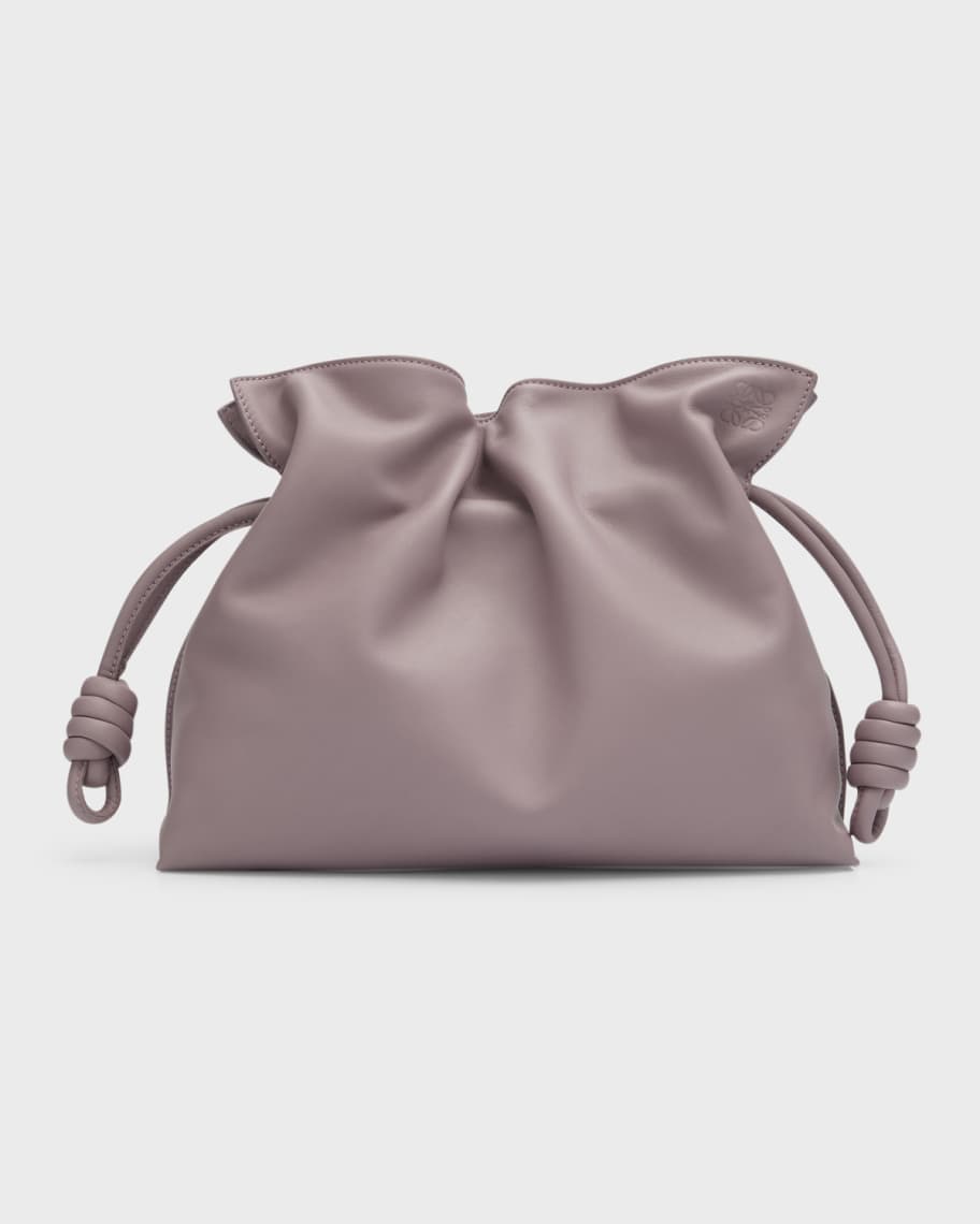 Loewe Flamenco Monochrome Leather Clutch Bag | Neiman Marcus
