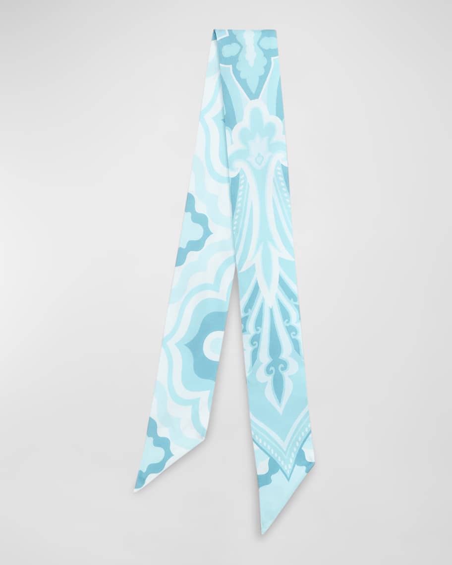 Codo Twilly Tie Scarf for Shoes and Handbags in Pink Blooms