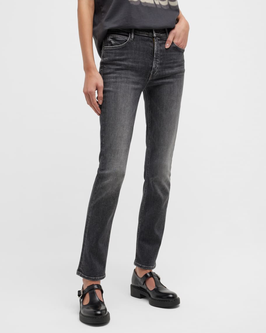 MOTHER The Mid Rise Dazzler Straight Jeans | Neiman Marcus