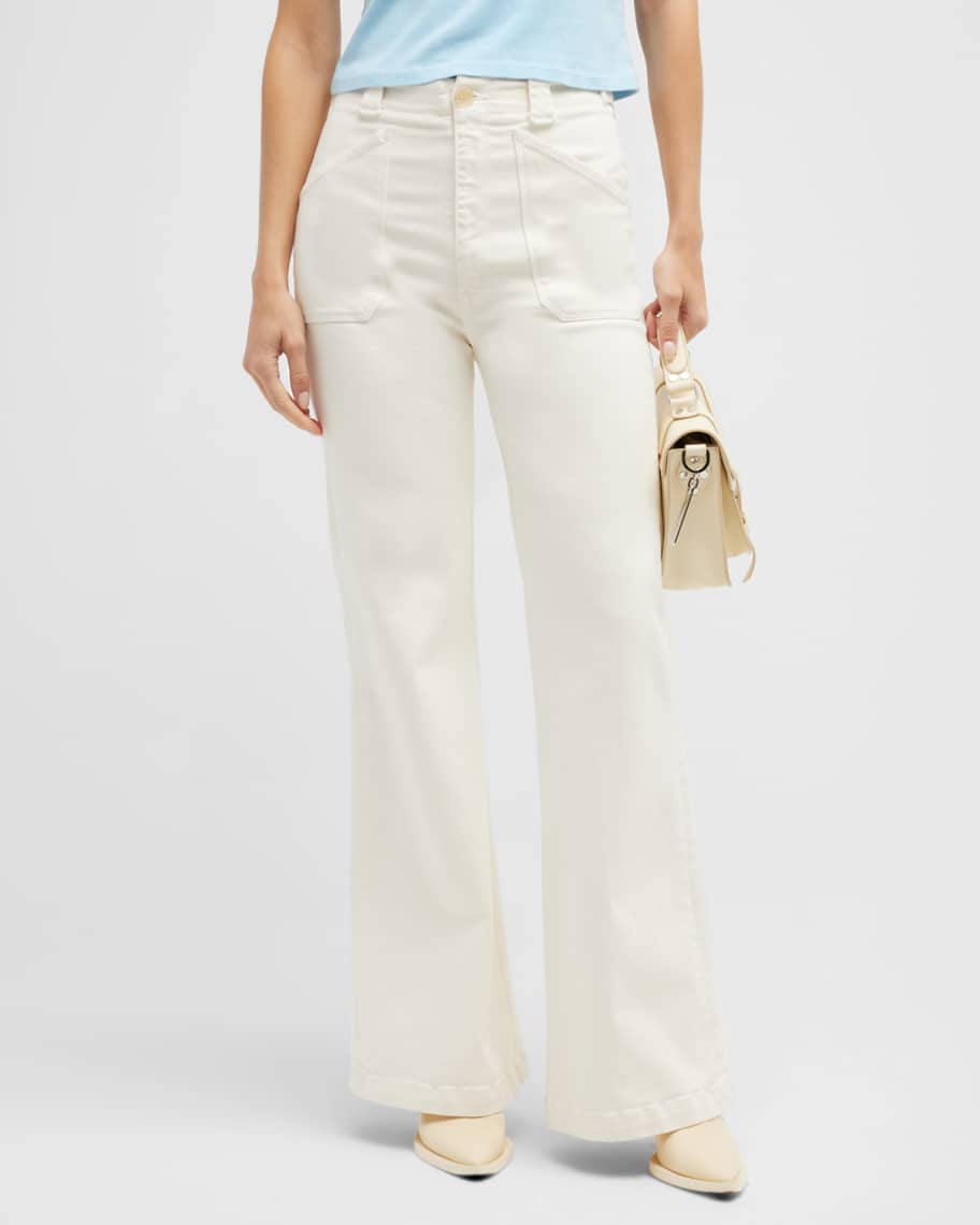 MOTHER The Elbow Grease Roller Sneak High Rise Flared Jeans | Neiman Marcus