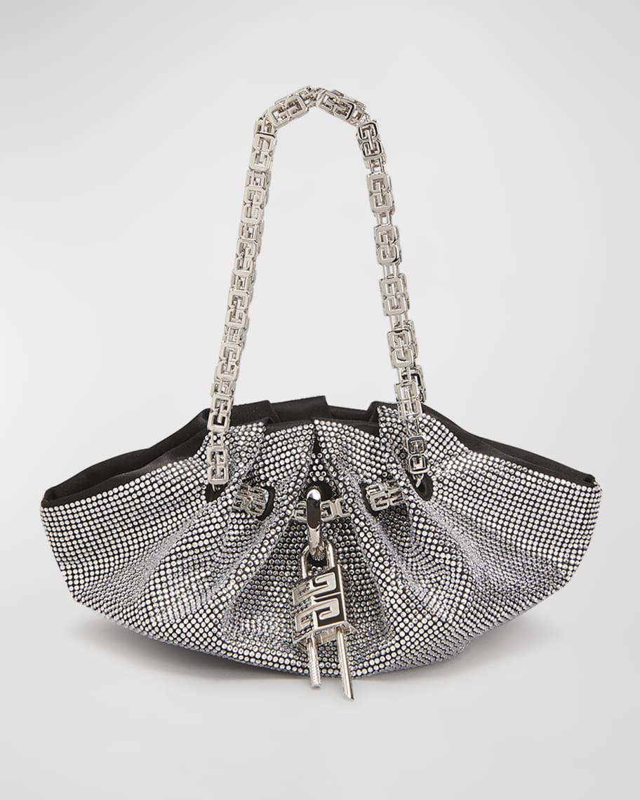 Antigona Lock Mini Embellished Tote Bag in Silver - Givenchy