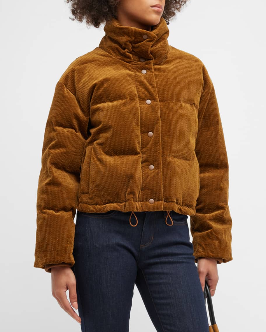 Rails Ezra Corduroy Cropped Puffer Jacket | Neiman Marcus
