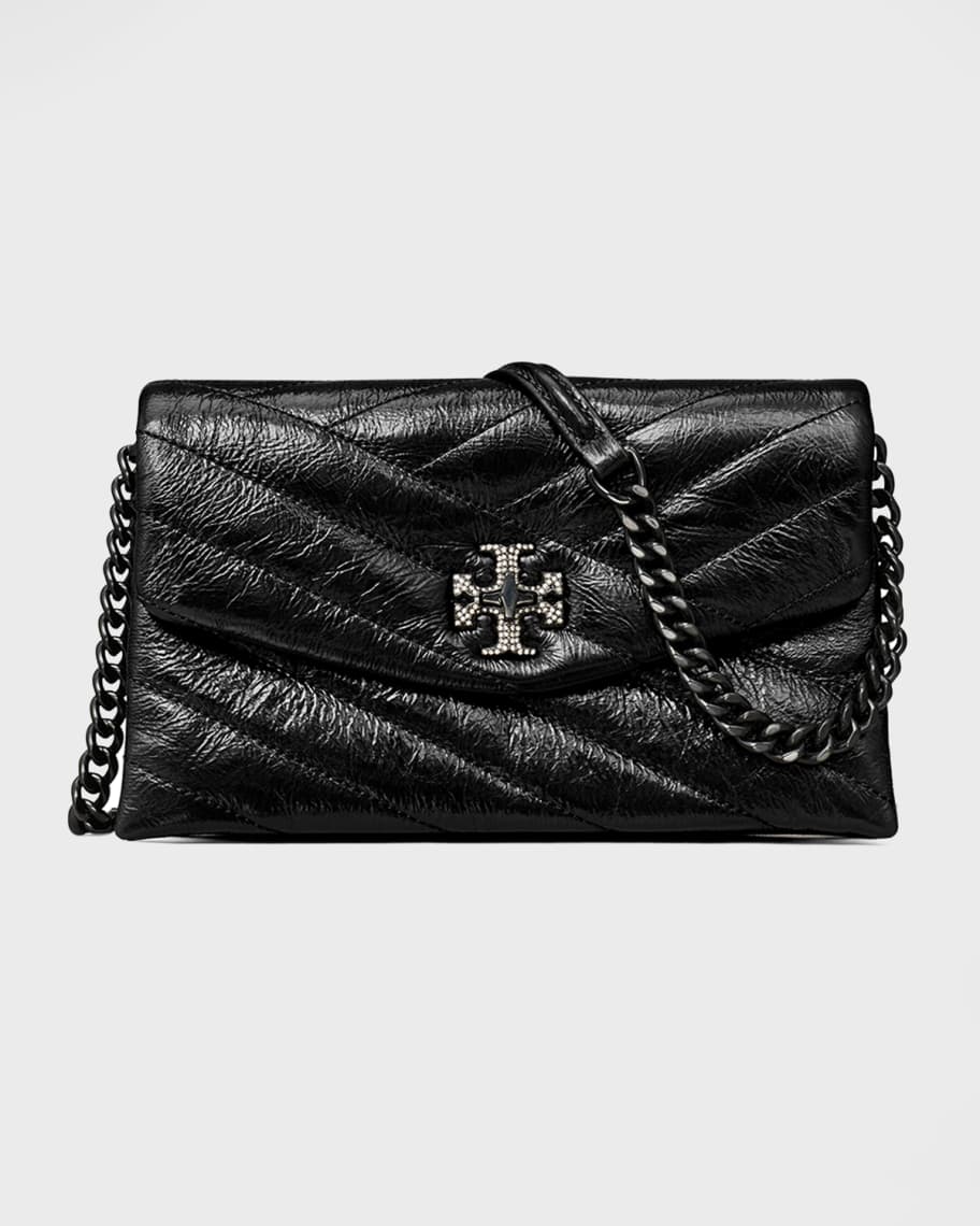 Tory Burch Kira Chevron Pave Logo Wallet Crossbody Bag | Neiman Marcus