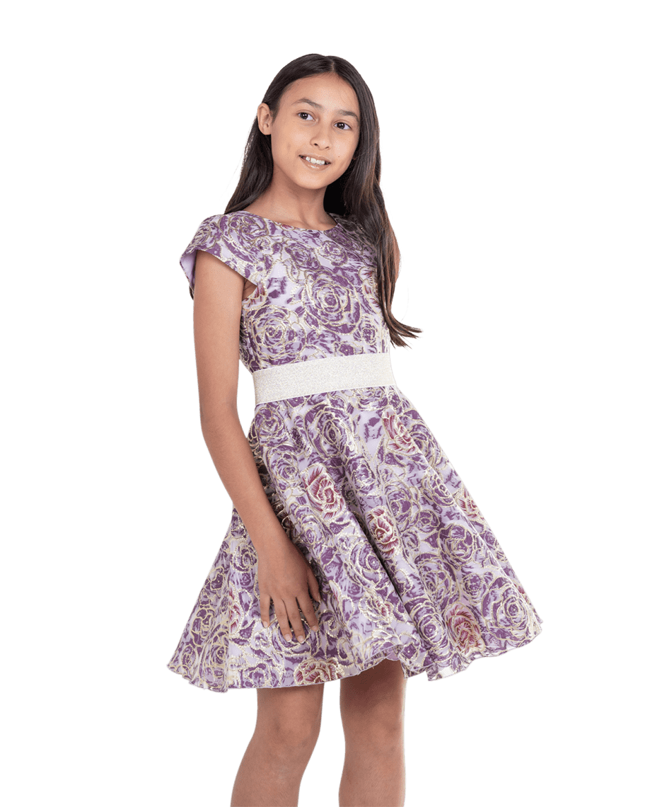 Zoe Girl's Amaya FloralPrint Embellished Dress, Size 716 Neiman Marcus