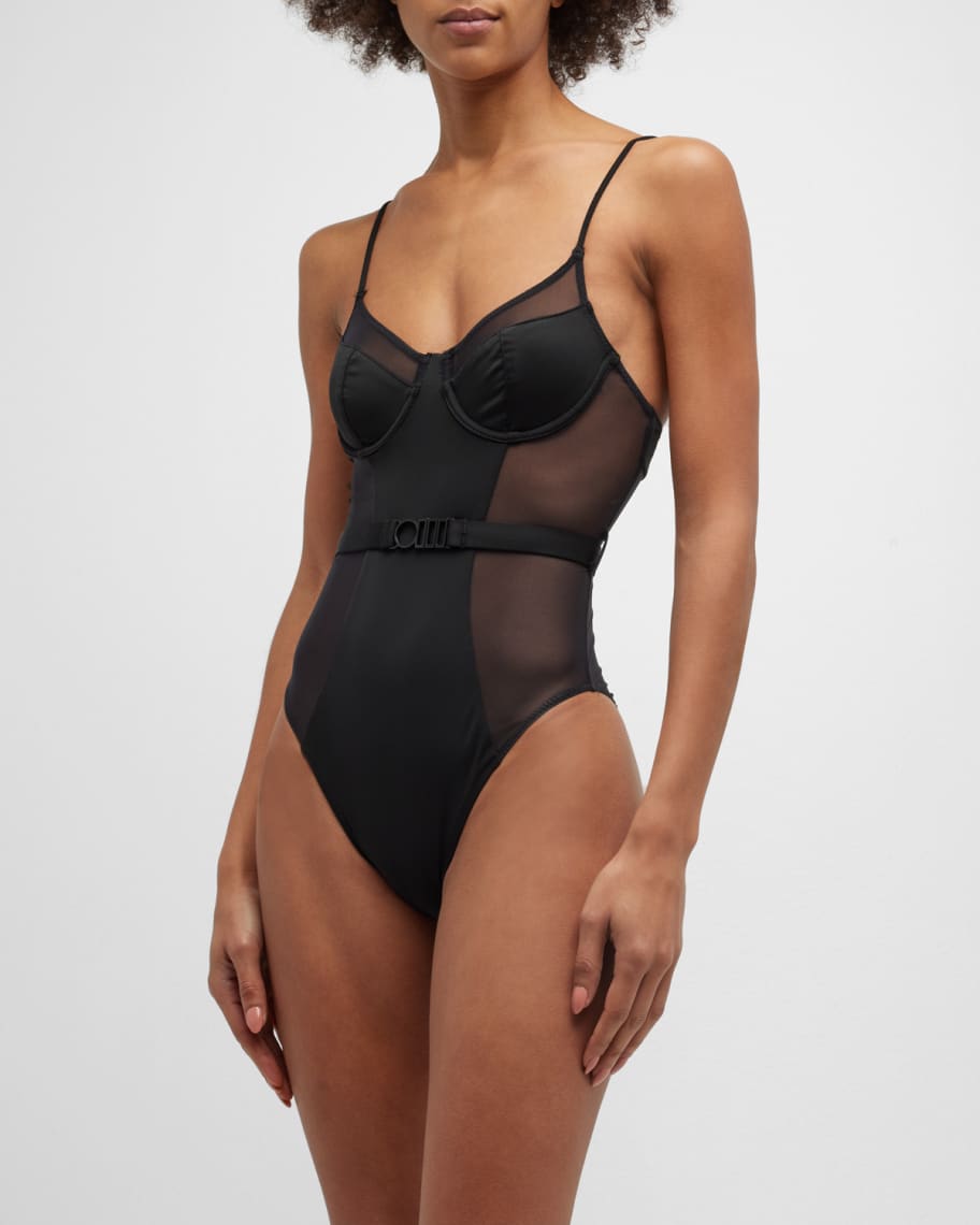 DKNY womens Sheers Cupped Strapless Bodysuit