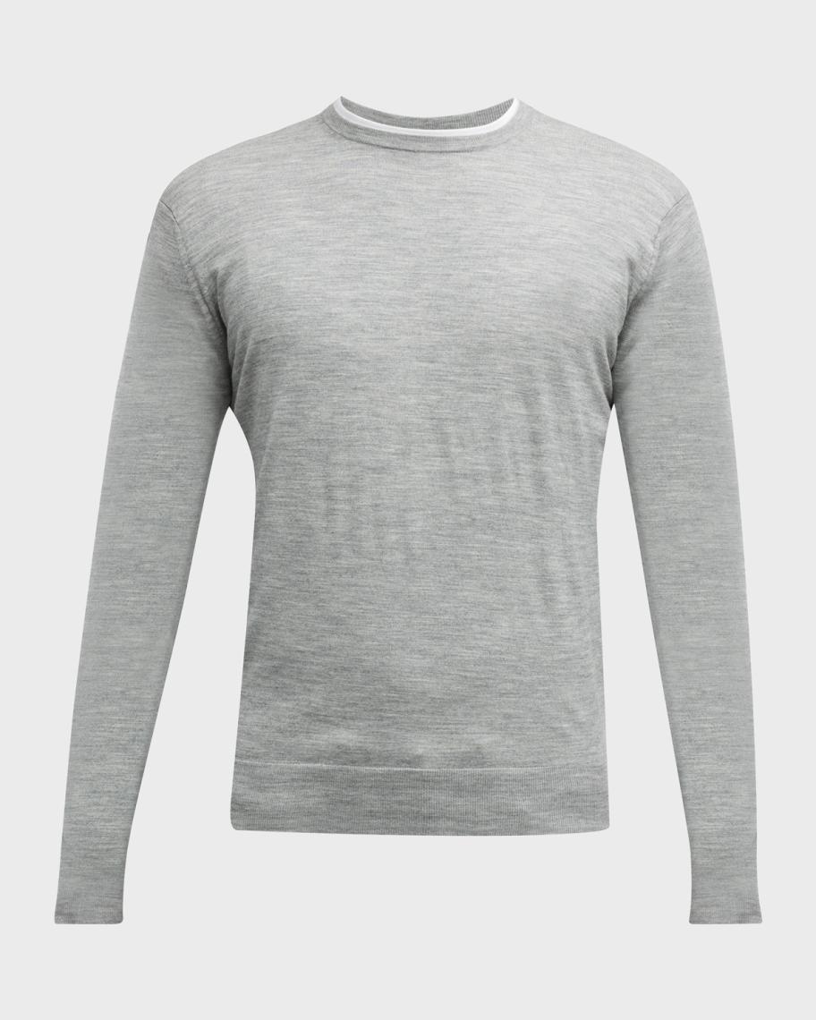 Peter Millar Men's Excursionist Flex Wool Sweater | Neiman Marcus