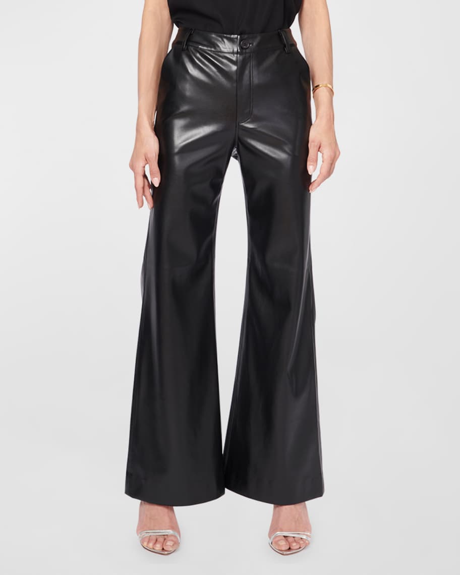 Cami NYC Zenobia Vegan Leather Flare Pants | Neiman Marcus