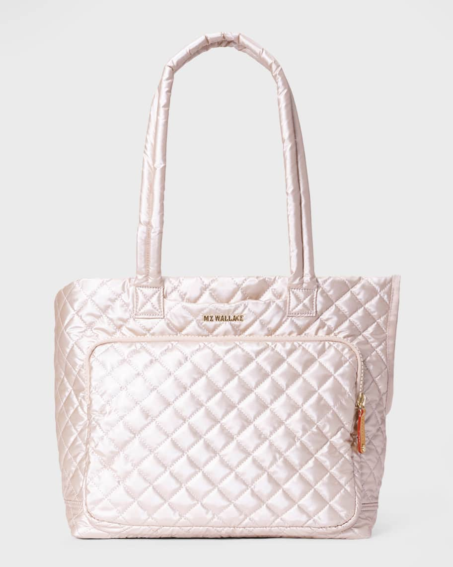 Pearl Pink Quilted Faux Leather Dog Carrier