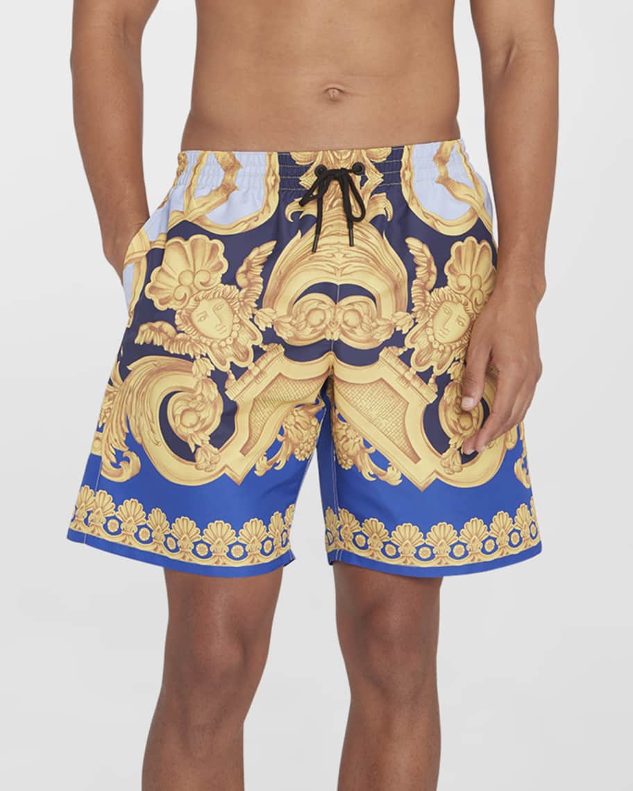 Versace Men's Barocco 660 Swim Trunks Neiman Marcus