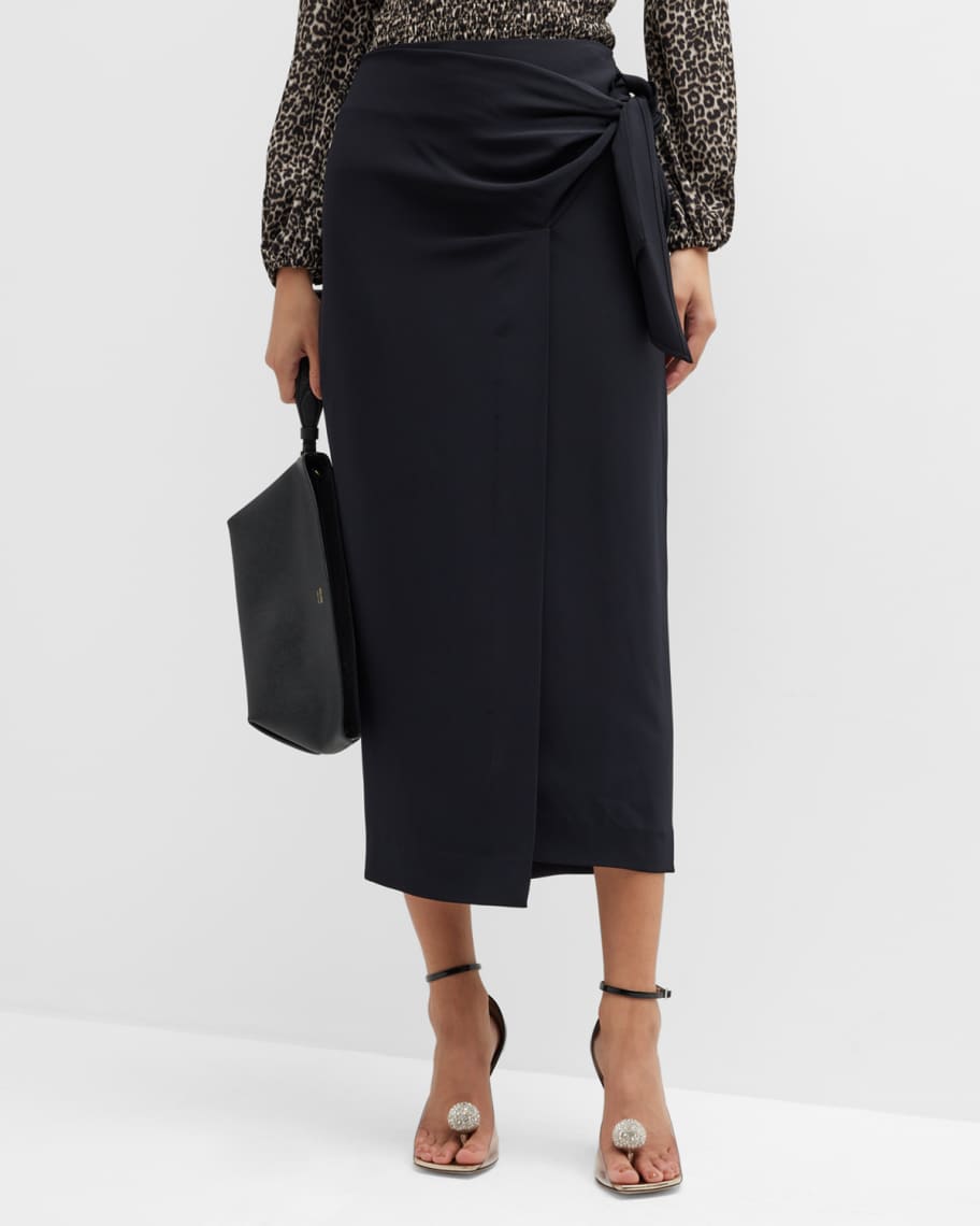 donna karan wrap skirt