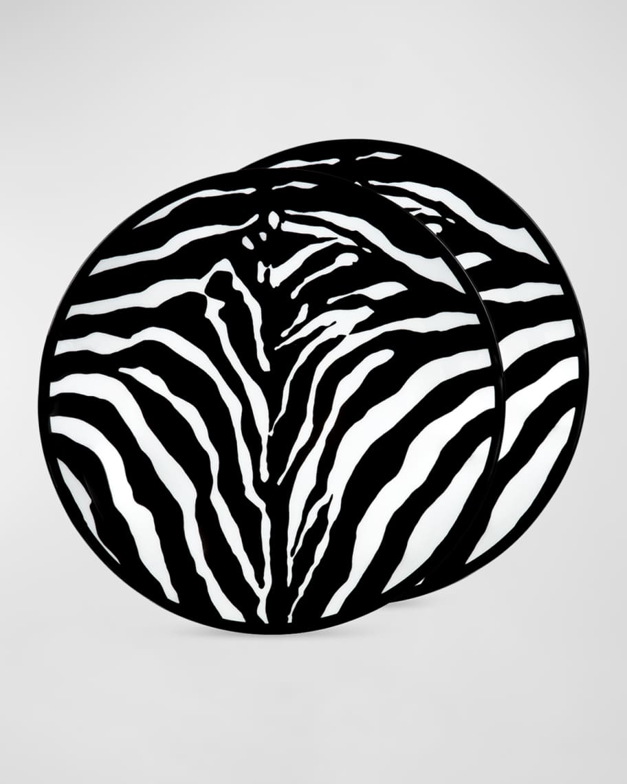 Dolce&Gabbana Casa Zebra Set 2 Dinner Plates Neiman Marcus